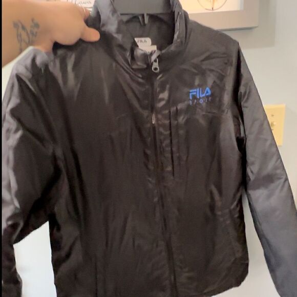Fila Sport Woman's Black Puffer Jacket Size Large - Picture 5 of 9